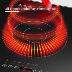 5.0kw Induction Cooker Hob Multifunction Electric Induction Cooker Top 2 Burner 9 Jets Burner Lpg Gas Stove