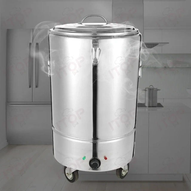 40L-130L Commercial Restaurant Stainless Steel Electric Large Water Soup Porriage Warmer Tea Urn With Temperature Controller