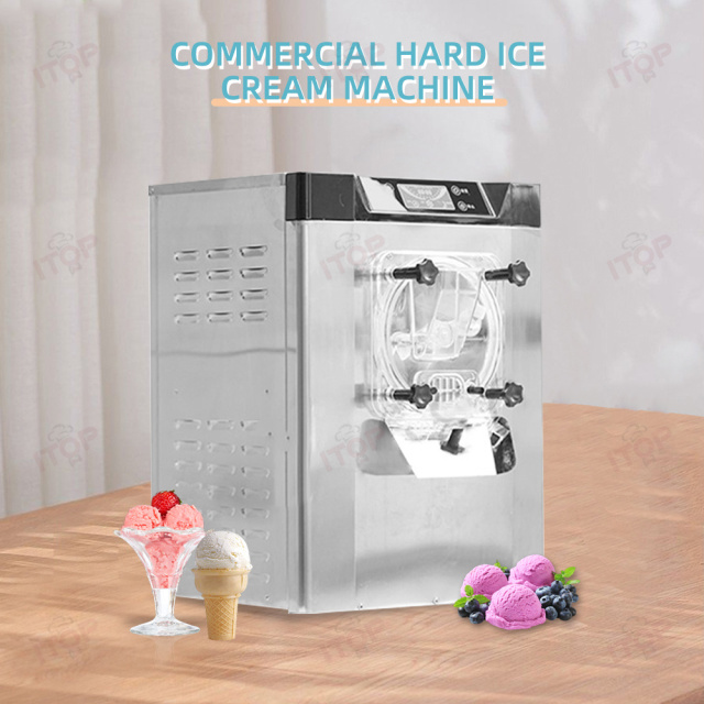 Stainless Steel 20l/h Desktop Ice Cream Machine American Ice Cream Bikes Commercial Gelato Hard Ice Cream Machine