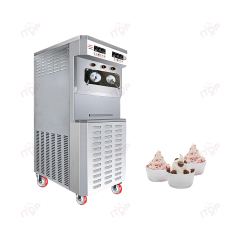 58l/h Soft Ice Cream Maker Double Compressors Wtih Gear Pump 3 Flavours Soft Ice Cream Machine 10l*2 Hopper