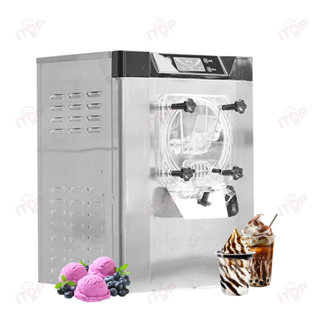 Stainless Steel 20l/h Desktop Ice Cream Machine American Ice Cream Bikes Commercial Gelato Hard Ice Cream Machine