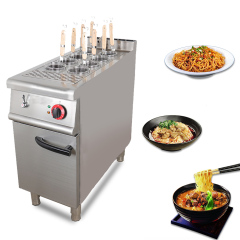 Kitchen Equipment Electric Noodle Cooker Pasta Boiler 8 Baskets Commercial Pasta Cooker With Cabinet