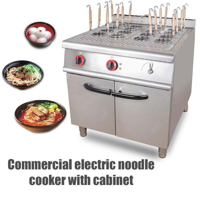16 Holes Large Capacity Commercial Electric Pasta Cooker Stainless Steel Dumplings Wonton Ramen Boiler Stove