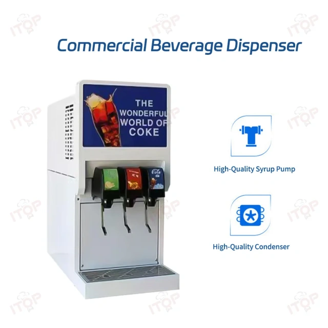 150cups/h Carbonated Drinks Soda Mix Machine 3/4 Flavor Automatic Soda Machine Soda Fountain Machine For Cold Drink