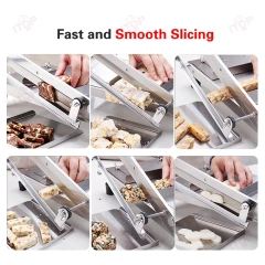 Manual Stainless Steel Peanut Caramel Cookies Cutter Nougat Candy Cutting Slicing Machine