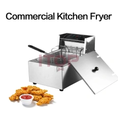 Multi-functional Single-tank Stainless Steel Commercial Electric Chicken Fryer Home Restaurant Snack Shops Use