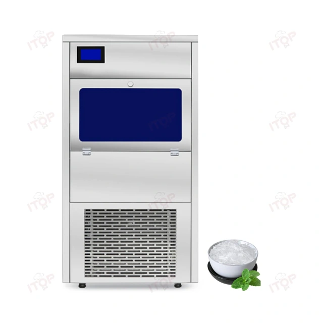 Intelligent Sterilization Air-Cooling 100kg/24h 130kg/24h Commercial Flake Ice Machine 304 Stainless Steel Snowflake Ice Maker