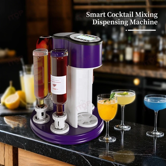 Intelligent Voice Control Cocktail Machine 5 Pcs Bottle Seats 110v 220v Juice Wine Cola Beverages Drinks Dispenser Machine