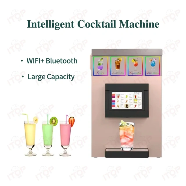 Cocktail Bartender Station Commercial Cocktail Freezing Dispensing Robot Machine Make Mojito Automatically With Ic Card Funtion