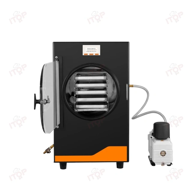 Automatic Home Freeze Dryer 6kg 10kg Capacity Lyophilizer With Pump Engine Gear Vacuum Drying Equipment