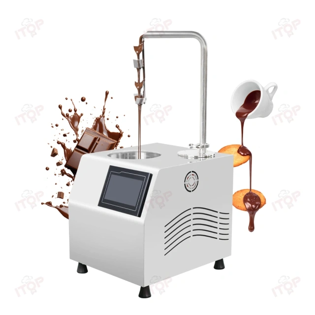 Stainless Steel 5.5L Commercial Small Automatic Heat Chocolate Blocks Melting Tempering Machine With Waterfall Tap