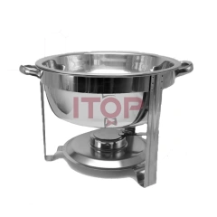 3.5L 5L Capacity Stainless Steel round Roll Top Chafing Dish Stove Chafer Good for Wedding and Restaurant Use