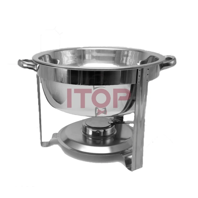 3.5L 5L Capacity Stainless Steel round Roll Top Chafing Dish Stove Chafer Good for Wedding and Restaurant Use