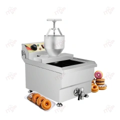 17 Litres Commercial Industrial Frying Donut Machine Electric Fryer Donut Maker With 3l Manual Donut Depositor Filler