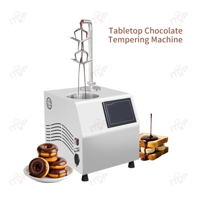 Stainless Steel 5.5L Commercial Small Automatic Heat Chocolate Blocks Melting Tempering Machine With Waterfall Tap