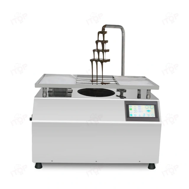 Easy To Operate Large Vibrating Table Commercial Melt Spread 15kg Chocolate Making Machine Continuous Temper Machine