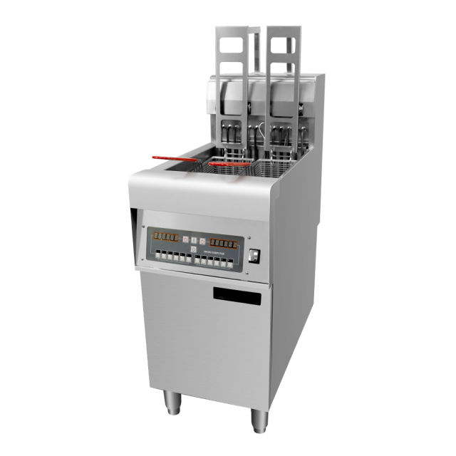 Single Tank 2 Basket 28L Automatic Lifting Electric Commercial Deep Fryer