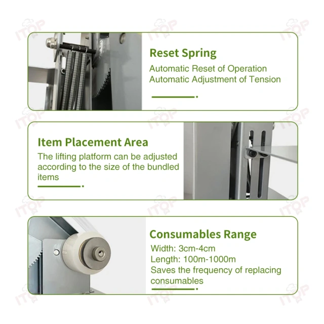 Semi Automatic Vegetable Bundling Machine Convenient Pe or Pvc Film Bundling Machine Supermarket Vegetable Strapping