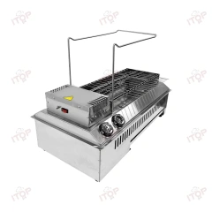 Automatic Flip Skewers Kebab Machine Commerical Indoor Gas Grills 360 Rotary Kebab Sticks Stainless Steel Barbecue Grill