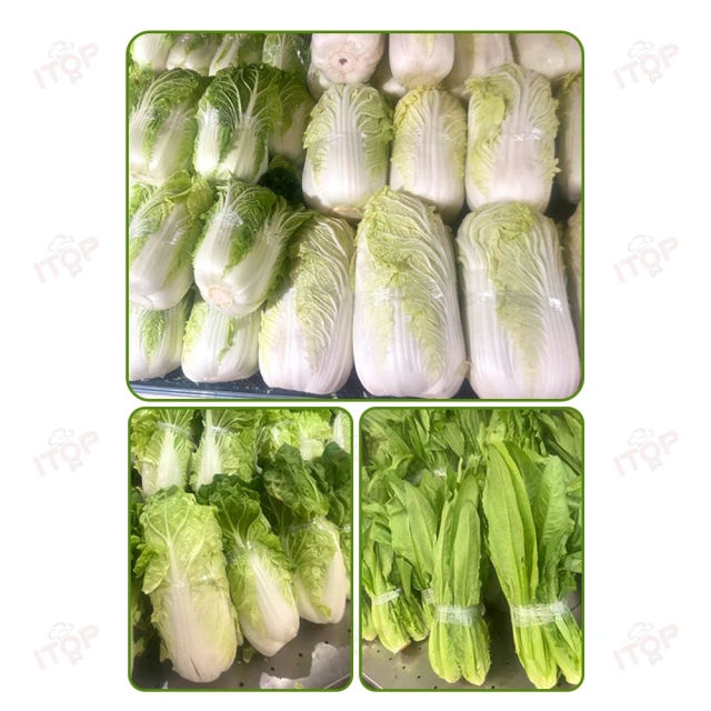 Semi Automatic Vegetable Bundling Machine Convenient Pe or Pvc Film Bundling Machine Supermarket Vegetable Strapping