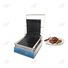 Stainless Steel Steak Grill Burger Griddle Electric Panini Press Grill Double Independent Heating Non-stick Grill Pan