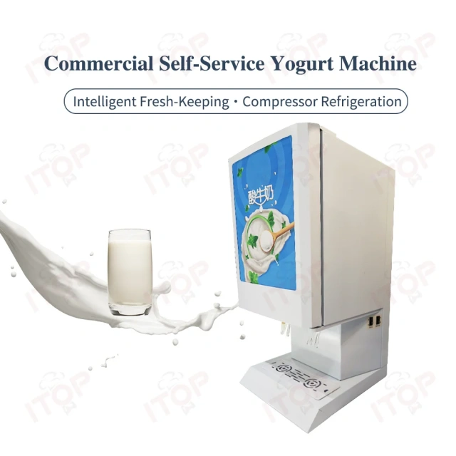 Commercial 10l*2 BIB Bag Pre-mixing Yogurt Dispensing Machine Refrigerated Milk Juice Beverage Dispenser With Two Bib Bags