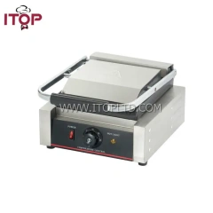 1800W Cast Iron Non-Stick Plate Electric Contact Grill Panini Sandwich Maker