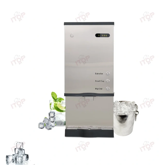 80kg/24h Commercial Air Cooled Ice And Water Dispenser Machine Nugget Ice Dispenser With Ice Water Dispensing Machine