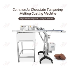 Donuts Chocolate Tempering Coating Machine Cashew Nuts Dry Fruit Industrial Chocolate Spray Coating Machine With Vibration Table