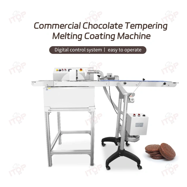Donuts Chocolate Tempering Coating Machine Cashew Nuts Dry Fruit Industrial Chocolate Spray Coating Machine With Vibration Table
