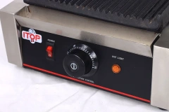 1800W Cast Iron Non-Stick Plate Electric Contact Grill Panini Sandwich Maker