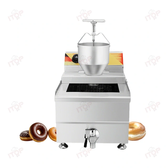 17 Litres Commercial Industrial Frying Donut Machine Electric Fryer Donut Maker With 3l Manual Donut Depositor Filler