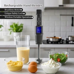 200mm 250mm Portable Cordless Electric Immersion Blender Food Mixer Multifunction Hand Blender for Car Outdoor