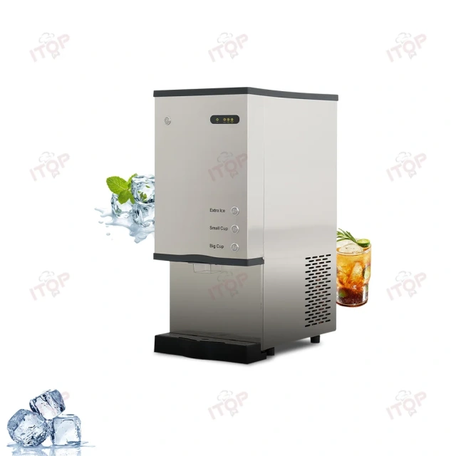 80kg/24h Commercial Air Cooled Ice And Water Dispenser Machine Nugget Ice Dispenser With Ice Water Dispensing Machine