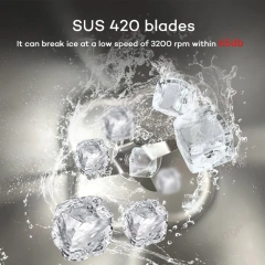 Premium 4l Commercial Smoothie Blender Countertop Heavy Duty 4 Liter 3200w Powerful Food Processors Mixer