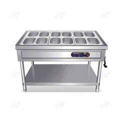 Hotel Restaurant Equipment Electric Food Catering Stainless Steel Bain Marie Warmer Food Warming Machine 3*1/1GN Pan