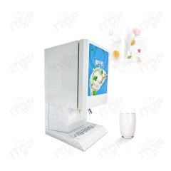 Commercial 10l*2 BIB Bag Pre-mixing Yogurt Dispensing Machine Refrigerated Milk Juice Beverage Dispenser With Two Bib Bags