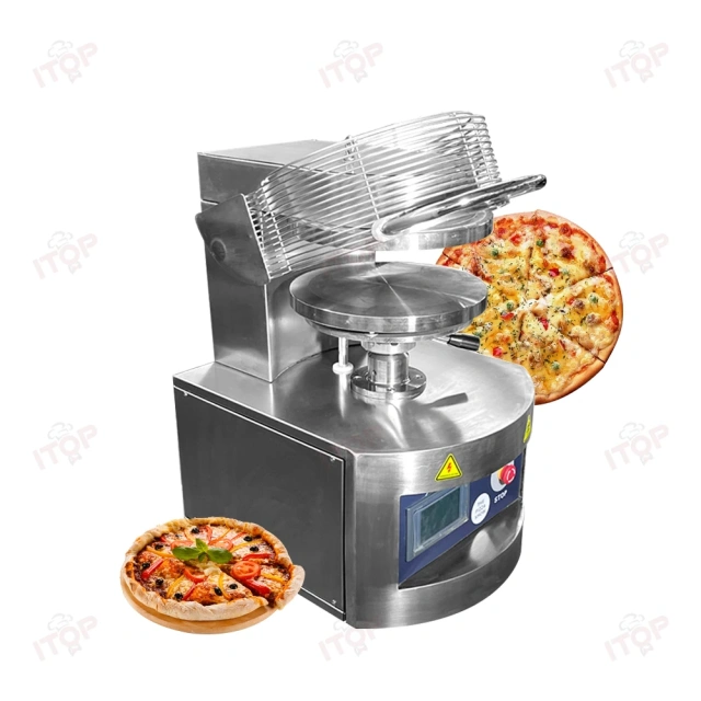No Retraction Automatic Pizza Dough Roller Machine 6inch - 15inch Double Heating Plate Corn Tortilla Heating Pressing Machine