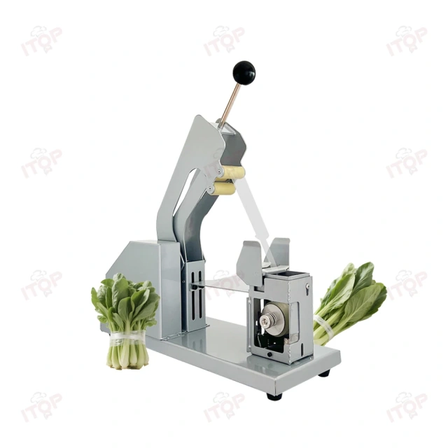 Semi Automatic Vegetable Bundling Machine Convenient Pe or Pvc Film Bundling Machine Supermarket Vegetable Strapping