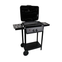 2 Burner Trolley Bbq Propane Gas Grill For Patio Garden Factory Portable Korean Gas Bbq Grill