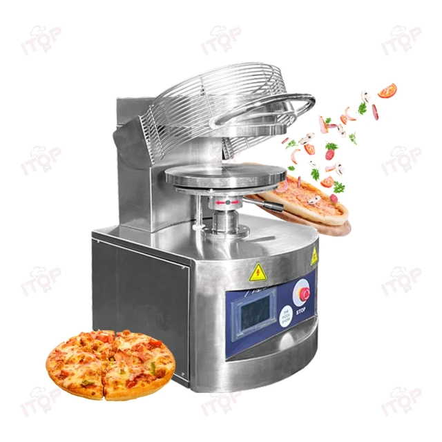 No Retraction Automatic Pizza Dough Roller Machine 6inch - 15inch Double Heating Plate Corn Tortilla Heating Pressing Machine