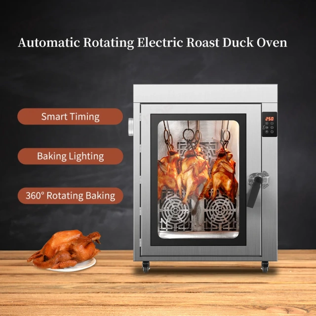 Commercial Electric Roasted Duck Oven Automatic Rotating Roasted Chicken/goose Oven With 12 Hooks 5 Trays