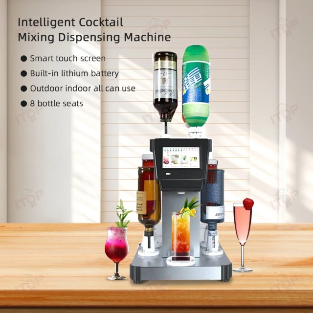 8 Bottle Seats Cocktail Drinking Machine Automatic Drinks Bartender Robot Cocktail Maker With 5500mah Built-in Lithium Battery