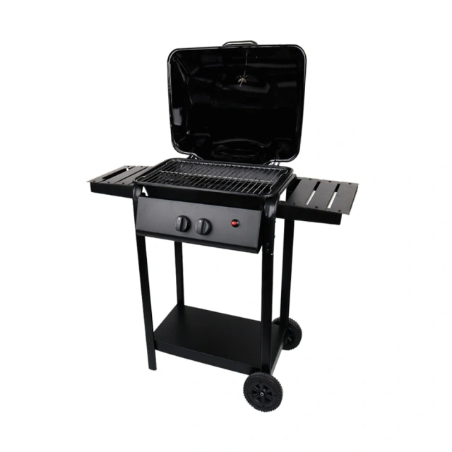 2 Burner Trolley Bbq Propane Gas Grill For Patio Garden Factory Portable Korean Gas Bbq Grill
