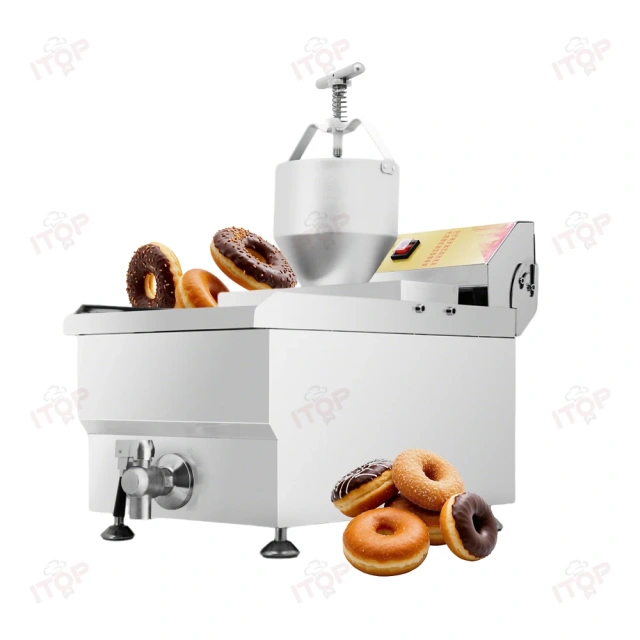 17 Litres Commercial Industrial Frying Donut Machine Electric Fryer Donut Maker With 3l Manual Donut Depositor Filler