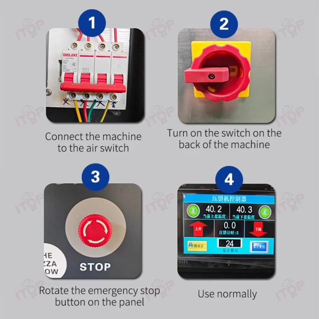 No Retraction Automatic Pizza Dough Roller Machine 6inch - 15inch Double Heating Plate Corn Tortilla Heating Pressing Machine