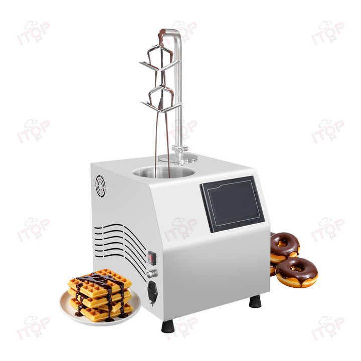 Stainless Steel 5.5L Commercial Small Automatic Heat Chocolate Blocks Melting Tempering Machine With Waterfall Tap