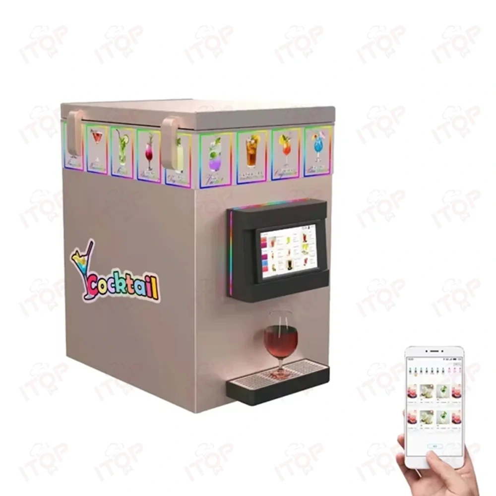 Cocktail Bartender Station Commercial Cocktail Freezing Dispensing Robot Machine Make Mojito Automatically With Ic Card Funtion