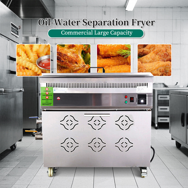 55l Large Single Tank Stainless Steel Commercial Electric Deep Fryer Industrial Oil-water Separation Deep Fryer Machine