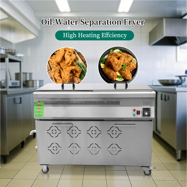 110 Litres Commercial Electric Large Baskets Potato Chips Fried Chicken Oil Water Separation Deep Fryer Machine